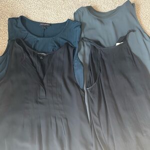 Four sleeveless tops. Size small. Banana Republic, Loft and cloth & stone